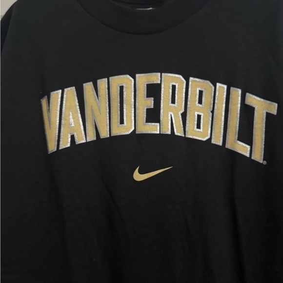 Nike Black Vanderbilt Short Sleeve T-Shirt with Gold Lettering - Picture 2 of 3